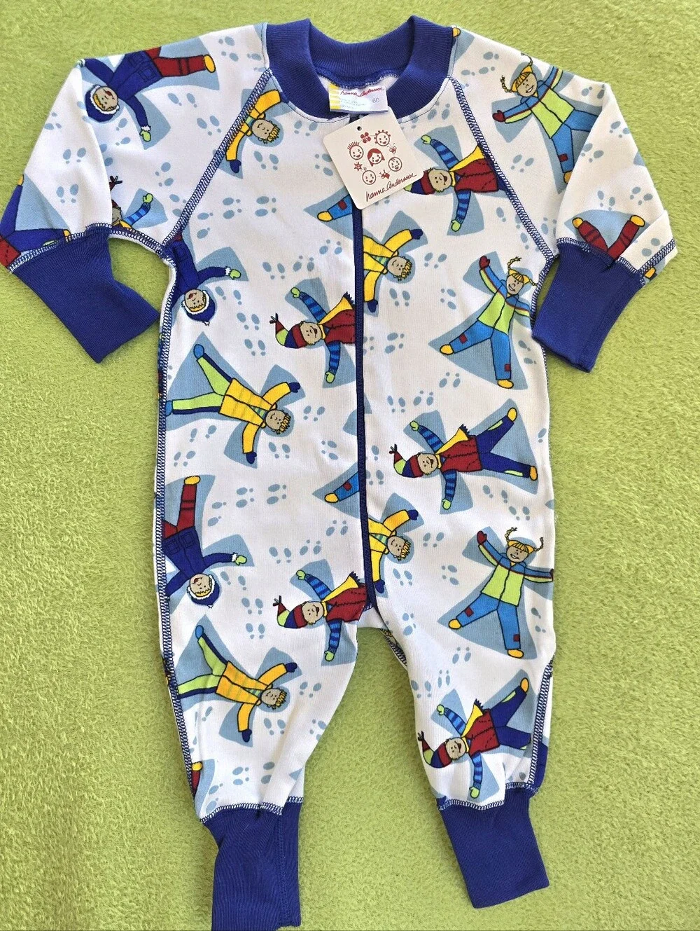NWT 2-6M Sz 60 UNISEX - ORGANIC COTTON - SLEEP+PLAY CHILDREN PLAYING IN SNOW (5)